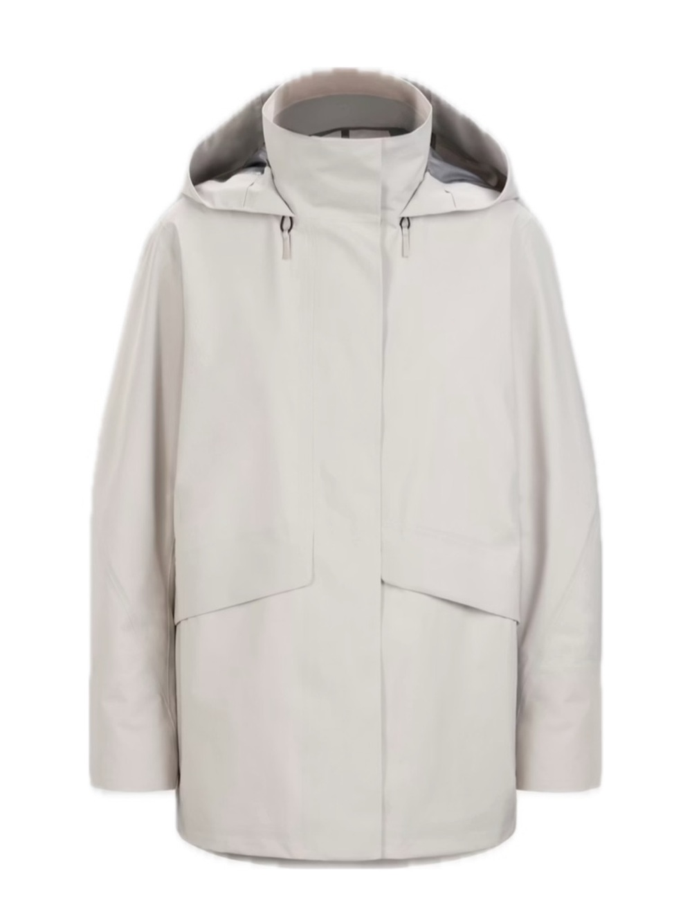 Arc'teryx Light Cream Hooded Trench Coat